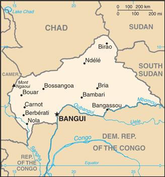 I. BACKGROUND Map of Central African Republic 1 1 Central Intelligence Agency, 'Central African Republic', available
