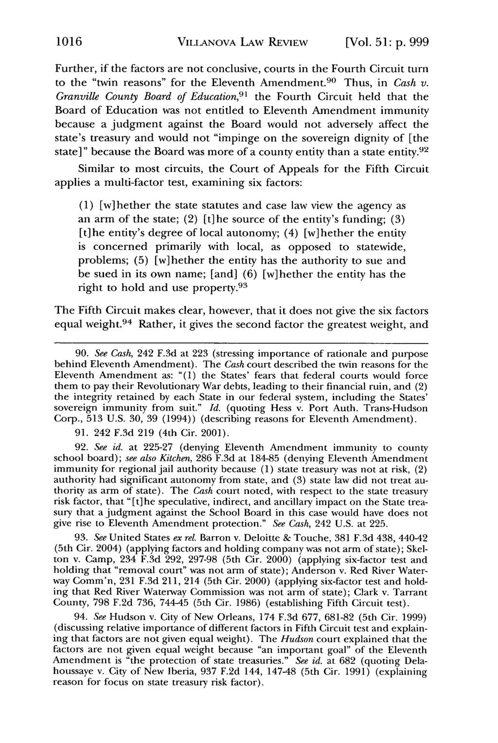 1016 Villanova Law Review, Vol. 51, Iss. 5 [2006], Art. 2 VILLANOVA LAW REVIEW [Vol. 51: p.