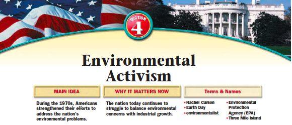 Section-4 Environmental Activism During the 1970s, Americans