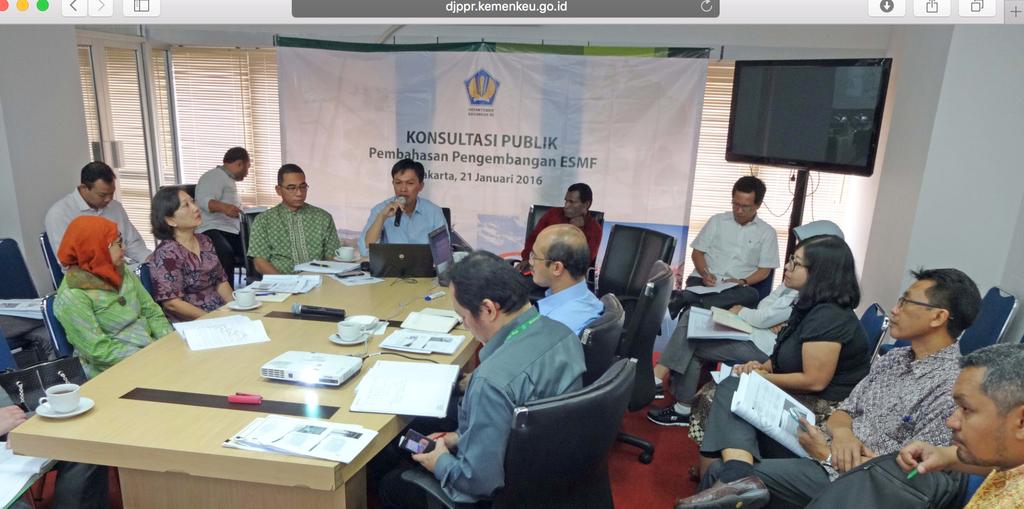 The Indonesian Finance Ministry even posted photos of the fake consultation on its website: The World Bank posted on its website a Combined Project Information Document / Integrated