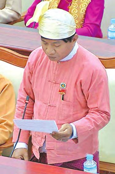 2 PARLIAMENT Pyithu Hluttaw Motion calls on gov t to ensure transparency in tax collection U Myint Thein of Wetlet Constituency presented a motion calling for the union government to be transparent