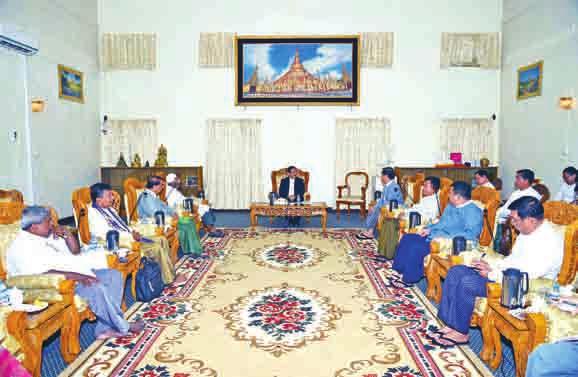 As a preliminary discussion to welcome the RfP, Union Minister for Religious Affairs and Culture Thura U Aung Ko received the Archbishop of the Myanmar Roman Catholic Church Cardinal Charles Bo at