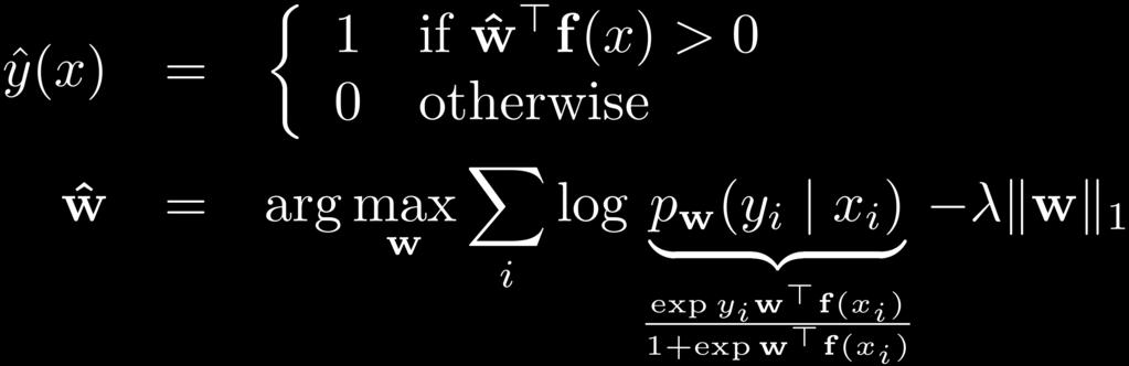 The Only Formula Slide We use L 1 -regularized