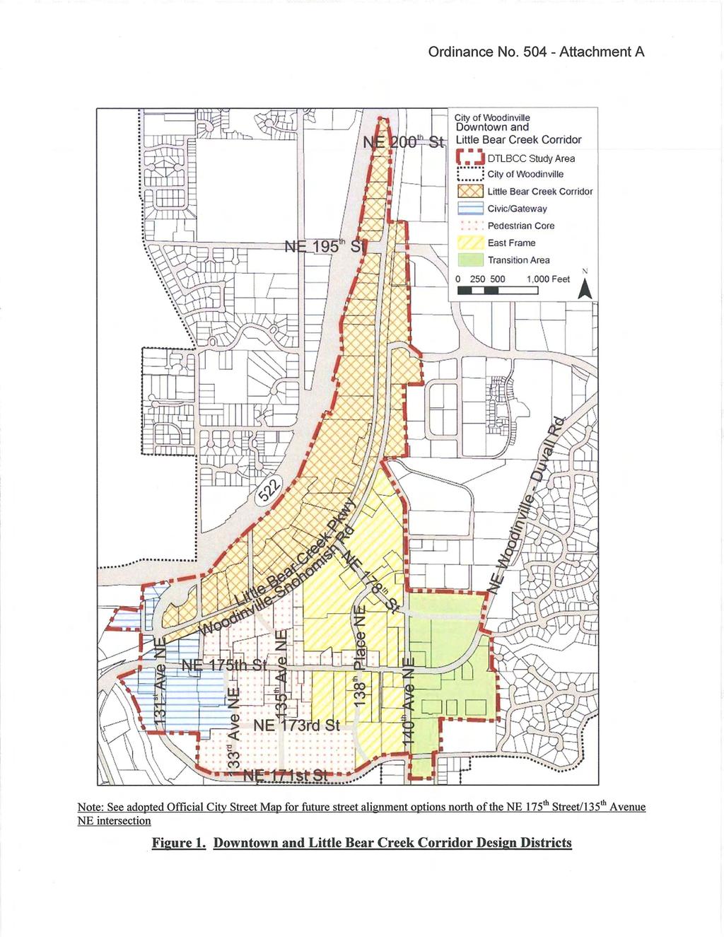 Ordinance No. 504 - Attachment A City of Woodinville Downtown and Little Bear Creek Corridor r:1 DTLBCC Study Area : : City of Woodinville.