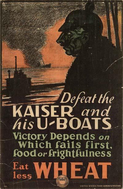 Propaganda posters condemning Germany and her U-boats U.S. Food Administration.