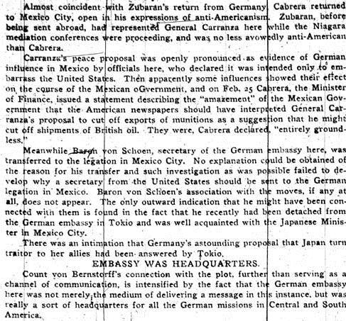 Mexico s actions after the telegram and U.S.