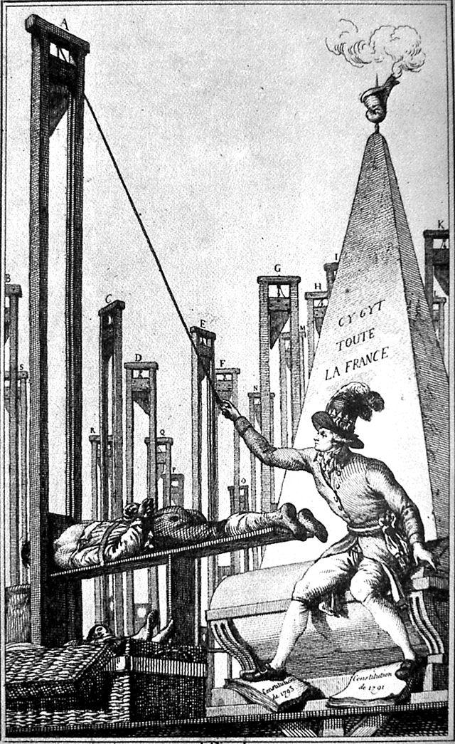 Robespierre (leader of The Terror) Executing his Principal Executioner [comment on