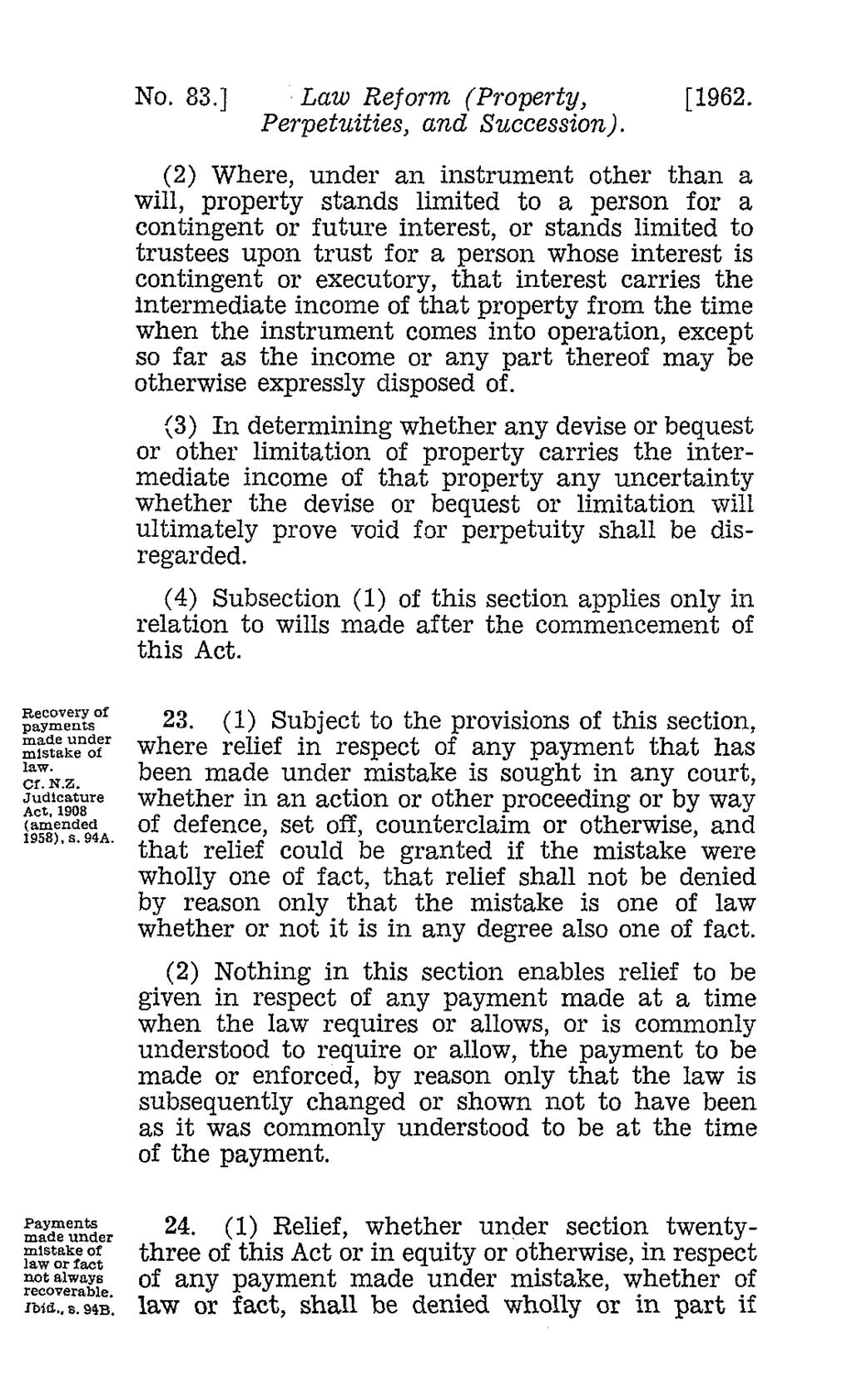 No. 83.] Law Reform (Property, [1962.