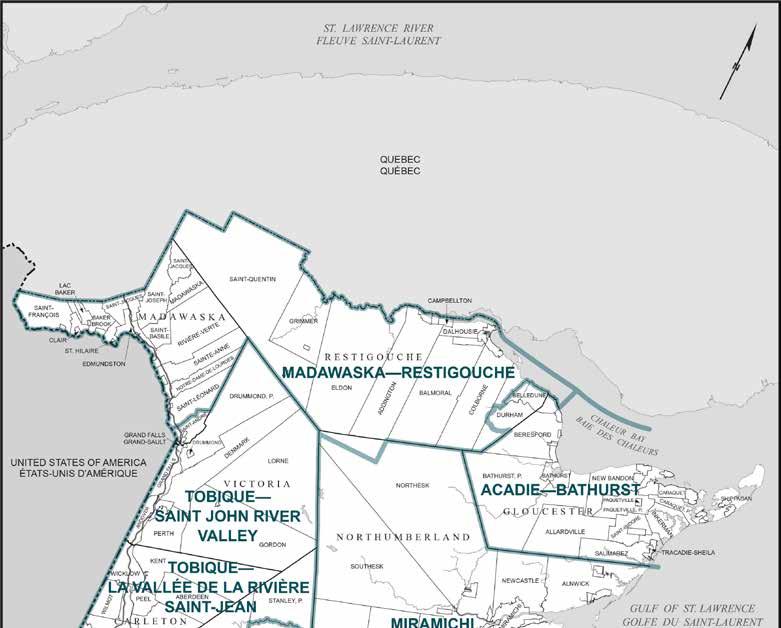 New Brunswick (Map 1) SOURCE: THE ELECTORAL GEOGRAPHY DIVISION,
