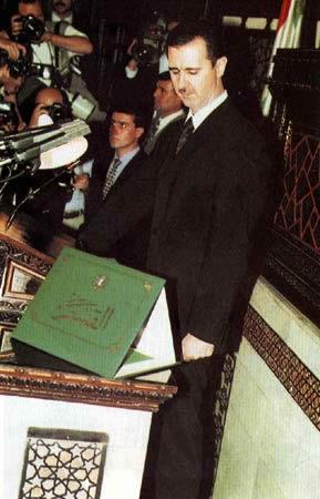 Hafez s s Son Bashar al-asad Sworn in