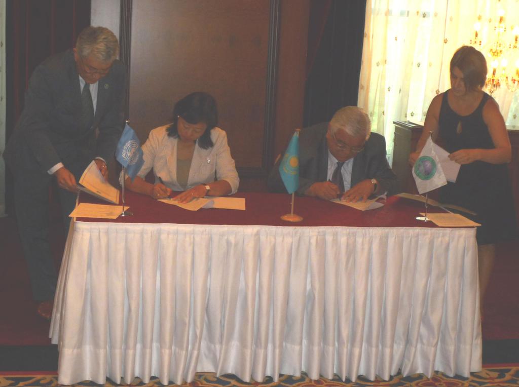 SIGNING OF PROTOCOL OF COOPERATION BETWEEN THE REGIONAL COUNTER-TERRORISM STRUCTURE OF THE SHANGHAI COOPERATION ORGANIZATION AND UNODC, ALMATY, KAZAKHSTAN (22 JULY) On 22 July, the Regional