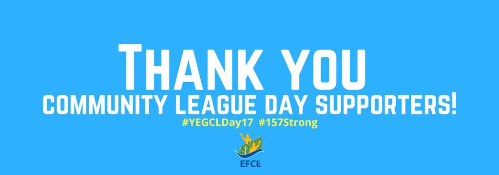 COMMUNITY LEAGUE DAY CREATED LASTING MEMORIES Thank you to everyone who was involved with Community League Day.