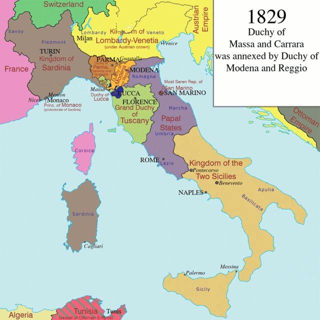 Source: Adapted from Italian Unification. New World Encyclopedia. http://www.newworldencyclopedia.org/entry/italian_unification Source: https://en.wikipedia.org/wiki/file:italian-unification.gif 1.