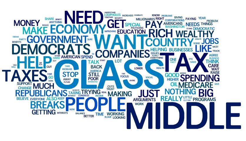 Open-ended takeaway: Middle class After hearing the Democratic