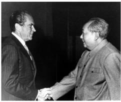 The policy of Detente was meant to ease the tension between China/USSR and America.