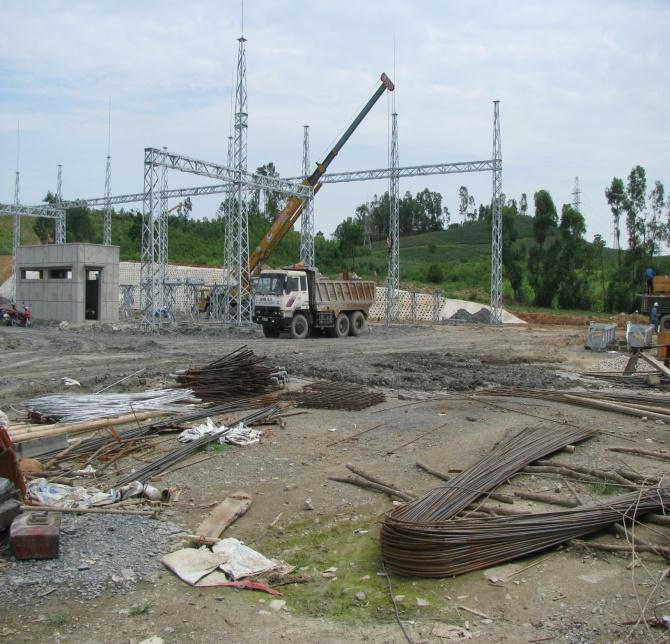 construction progress is slowly because of problems related to land acquisition, and handing delay column. 4.3 Subproject 220kV Bim Son substation 4.3.1 Project Description 45.