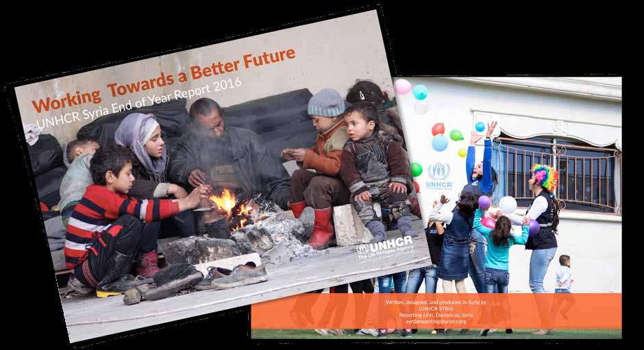 End of Year Report 2016 entitled Working Towards a Better Future in both English and Arabic