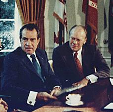 are reported out October 12, 1973 Vice President Spiro Agnew resigns President Nixon nominates House Minority Leader