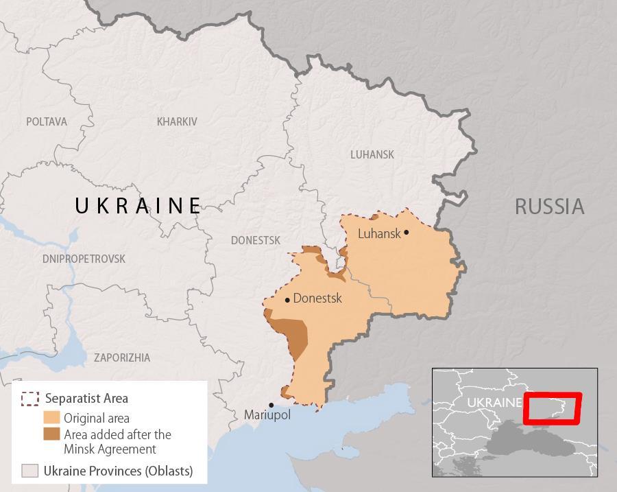 Slovyansk and more than a dozen other towns in the Donbas region. 24 The government in Kyiv responded with military force and employed local militias to help push back the separatists.
