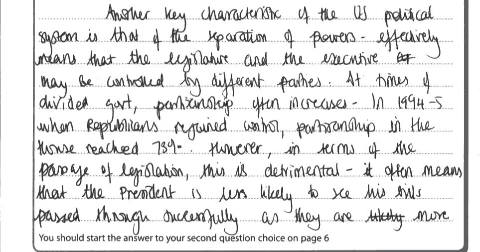 Examiner Comments This is an impressive answer and scores close to full marks.