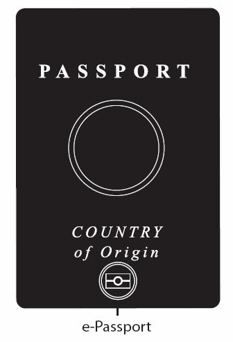 temporary and emergency passports, these provisions do not necessarily apply to such documents.) 7.2 BOOKLET COVER A typical layout for the cover of an e-passport is shown in Figure 4a.