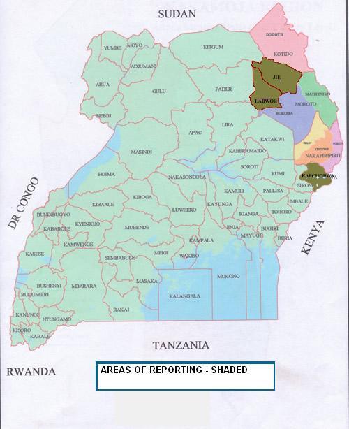 A District Map of Republic of Uganda: With