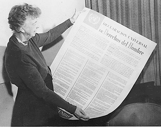 Eleanor Roosevelt: Human Rights Where, after all, do universal human rights begin? In small places, close to home so close and so small that they cannot be seen on any map of the world.