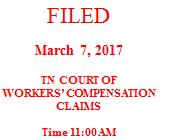 TENNESSEE BUREAU OF WORKERS' COMPENSATION IN THE COURT OF WORKERS' COMPENSATION CLAIMS AT KINGSPORT Susan Evans, Employee, v. Home Depot, Employer, And Liberty Mutual Ins. Co., Carrier. Docket No.