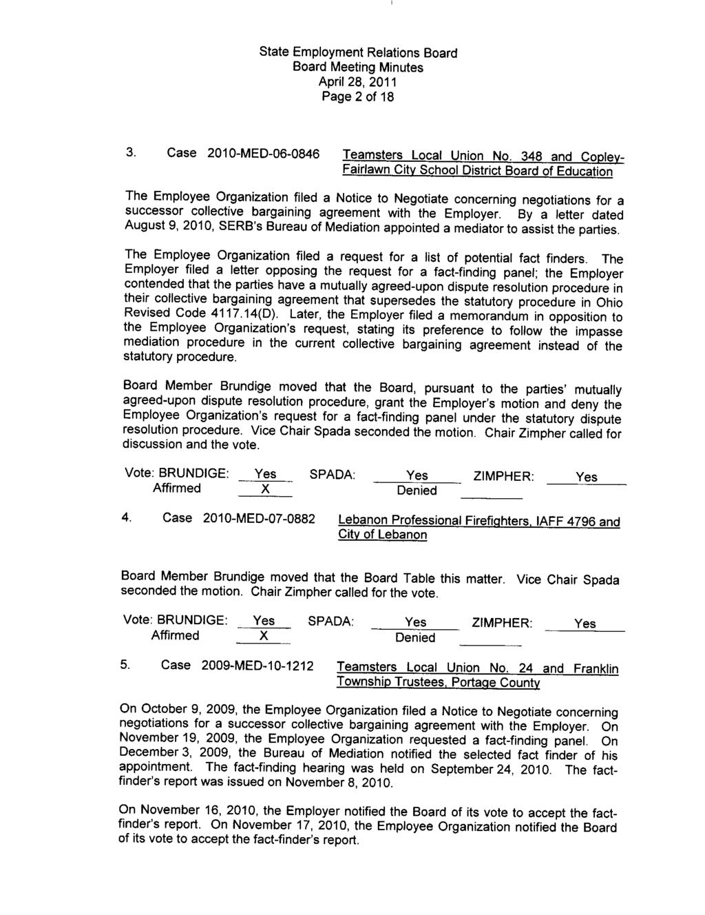 Page 2 of 18 3. Case 201 0-MED-06-0846 Teamsters Local Union No.