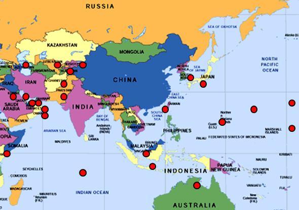 US Reaction: Containment Maintain current balance of power in Asia Bilateral security alliances Strong forward military presence Bilateral economic alliances