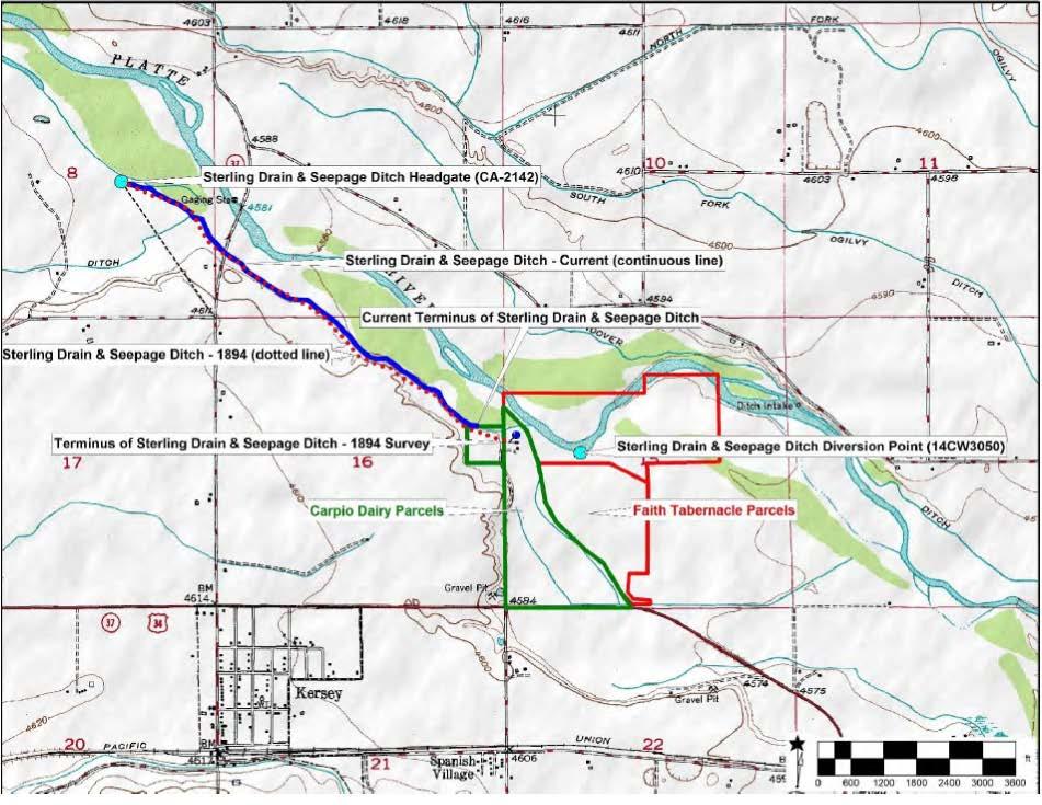 Map: Sterling Drain & Seepage Ditch Faith s application made clear that no groundwater would be diverted as part of the requested change.