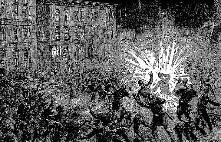The Haymarket Affair of 1886 emphasized the violence that had become