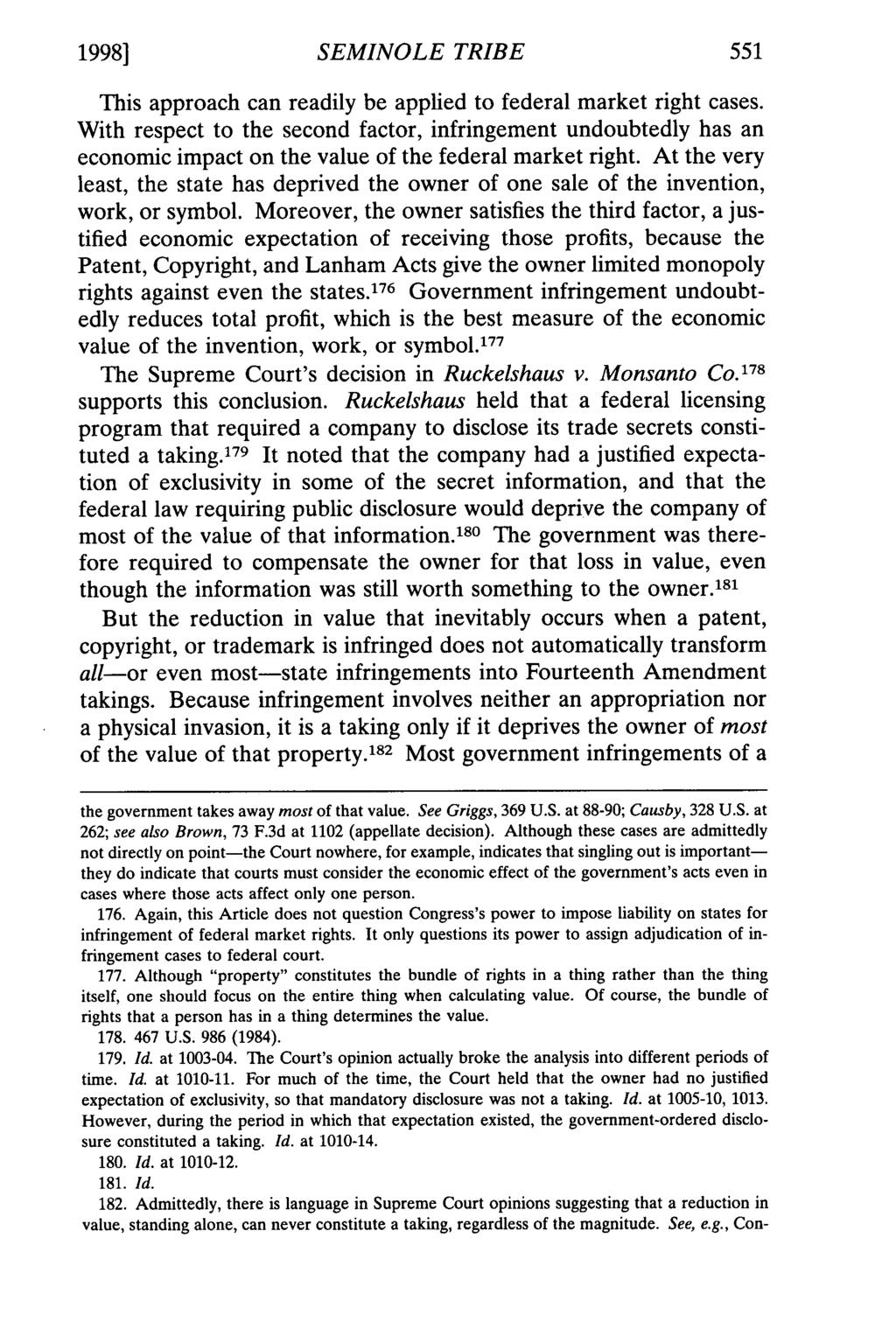 1998] SEMINOLE TRIBE This approach can readily be applied to federal market right cases.