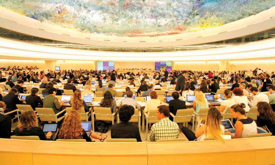 Photo: UN Human Rights Council in Geneva TIME FOR A TREATY After decades of struggle from communities across the world, the idea of corporations being held legally responsible for their crimes no