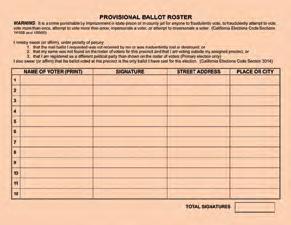 If the voter has M by their name and no Mail Ballot cards to surrender, the voter will vote provisionally. 1.