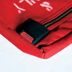 A new red tab lock is used to secure the touchscreen in the security bag on Election Night REFERENCE A red