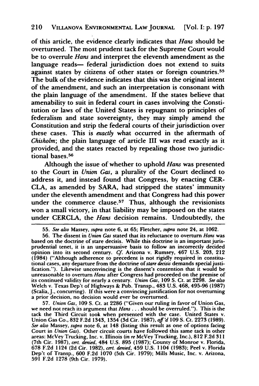 Villanova Environmental Law Journal, Vol. 1, Iss. 1 [1991], Art. 6 210 VILLANOVA ENVIRONMENTAL LAW JOURNAL [Vol. I: p.