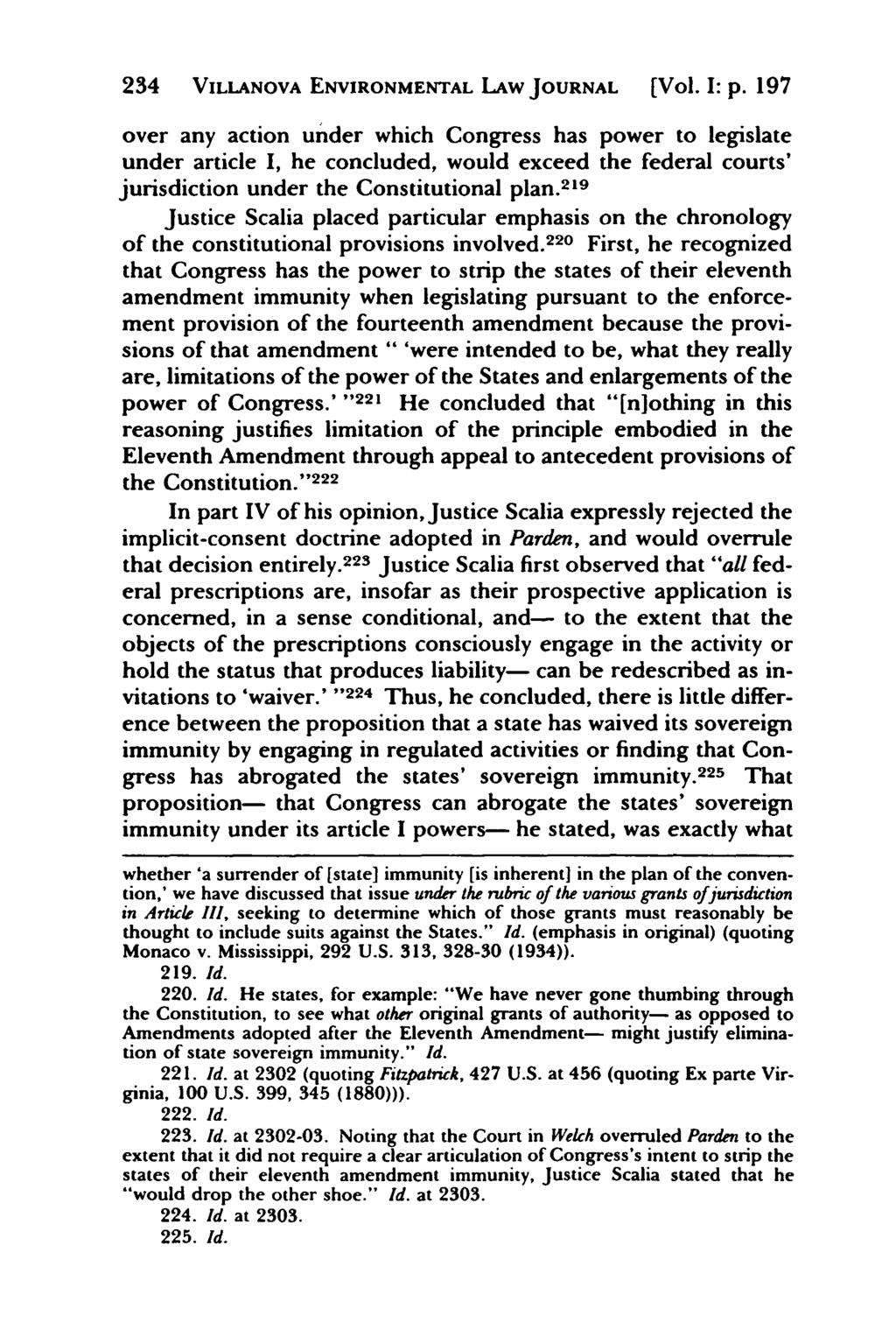 Villanova Environmental Law Journal, Vol. 1, Iss. 1 [1991], Art. 6 234 VILLANOVA ENVIRONMENTAL LAW JOURNAL [Vol. I: p.