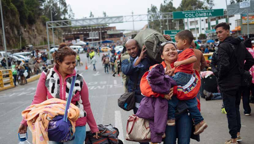 8 INTERNATIONAL COOPERATION FRAMEWORK FOR THE NATIONAL RESPONSE TO VENEZUELAN PEOPLE ON THE MOVE IN ECUADOR response carried out in 2018 and outlines priorities for the future to ensure a safe,