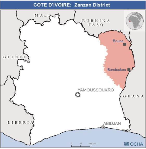 Côte d Ivoire Humanitarian Bulletin 2 The assessment of food security in households in the northern and western regions was intended to determine the prevalence and the location of food insecurity,
