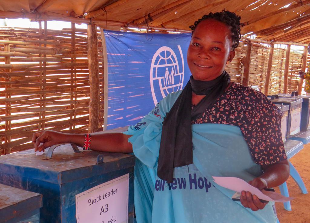 CAMP COORDINATION & CAMP MANAGEMENT (CCCM) Every six months, IOM s camp management team supports the community to conduct democratic elections in the Wau PoC AA, WBeG, to select new block, women s