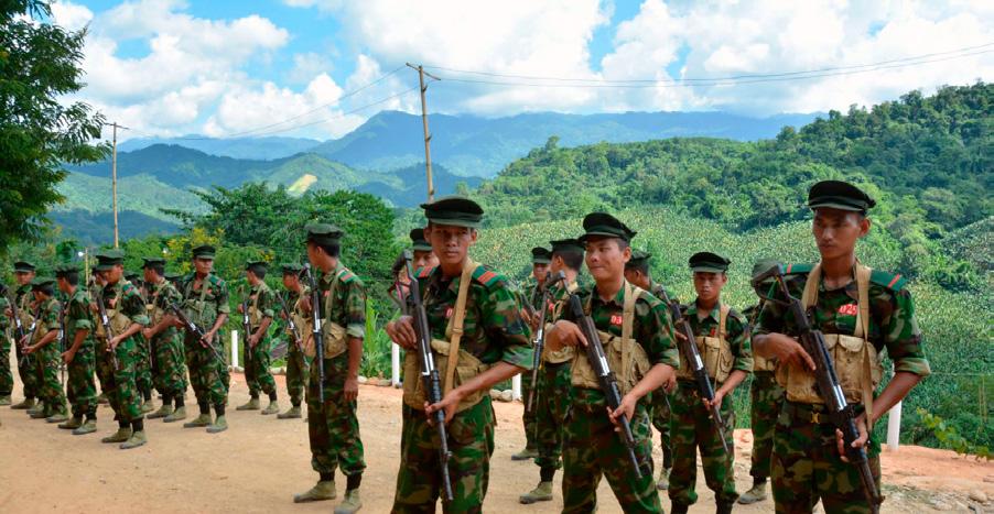 Kachin Independence Army cadets in Laiza, Kachin state Paul Vrieze, VOA, Public Domain to the semi-civilian government under Thein Sein. Each organisation has some radical forces in their circle.