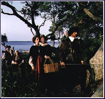 The Lost Colony I. When White returned in August 1590 he found no colonists on Roanoke Island. II. On one of the trees was wrigen CROATOAN. A. The colony had vanished B.