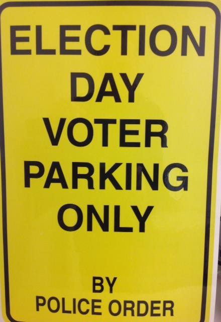 Parking signage Clearly marked election