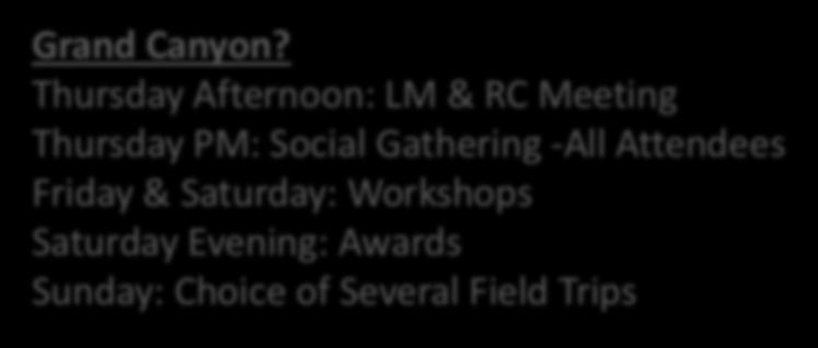 Previous Conferences Friday Afternoon: LM & RC Meetings