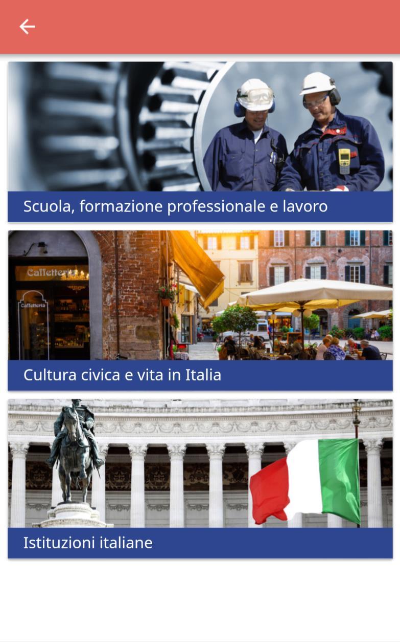 The information path on life in Italy Fundamental topics for integration: work, school, public services, social and civil life,