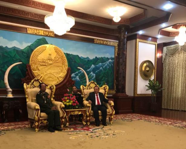 Defense of Cambodia and high delegation to pay an official visit to the Lao PDR.