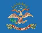 A military flag with a modified version of the United States coat of arms was carried by the Dakota Territorial Guard and later the North Dakota National Guard.