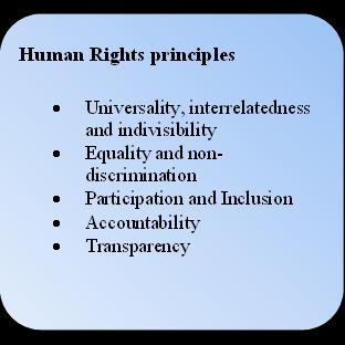 Minumum level = Assessment + keep human rights principles in mind Assessment and principles Human Rights Assessment Human Rights Assessment during identification phase.