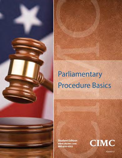 This free sample provided by CIMC www.okcimc.com Parliamentary Procedure Basics This guide is intended to assist students in learning the basics of parliamentary procedure.